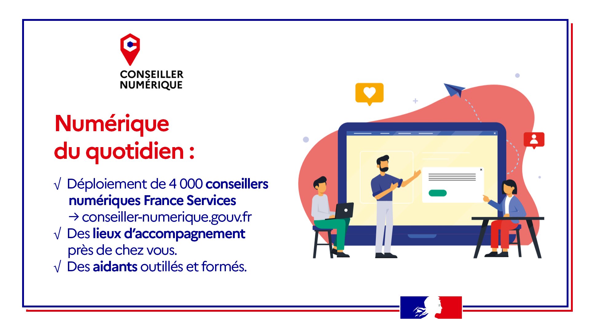 Illustration points clés sur les 4 000 conseillers numériques.