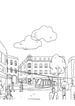 dessin petite ville