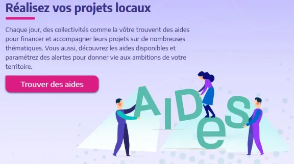 Illustration page accueil plateforme Aides-territoires