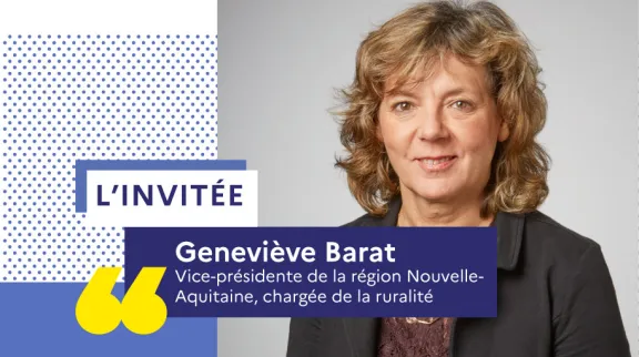 Photo portrait Geneviève Barat, vice-présidente de la région Nouvelle-Aquitaine