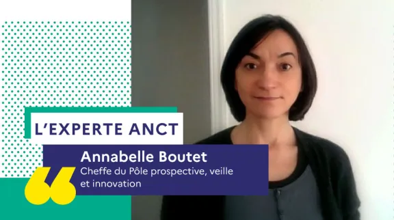 Photo portrait d'Annabelle Boutet, cheffe du pôle Prospective et Veille de l'ANCT.