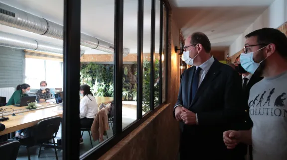 Visite du Premier ministre dans un tiers lieux de Caen