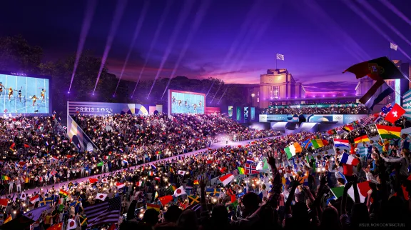 Image des festivités des JOP Paris 2024