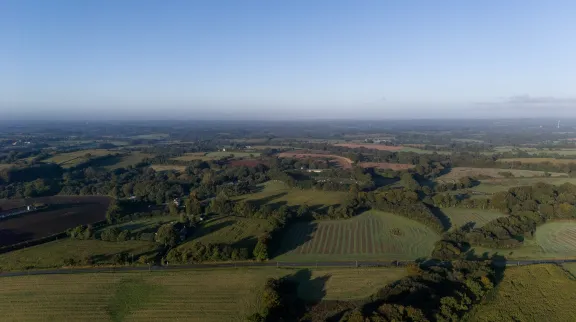 Vue aérienne à proximité de la commune de Kerien